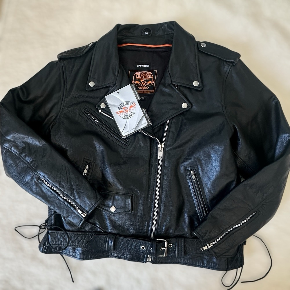Milwaukee Motorcycle Jacket Women's Extra Large 42 Inch Leather LC2700P NWT